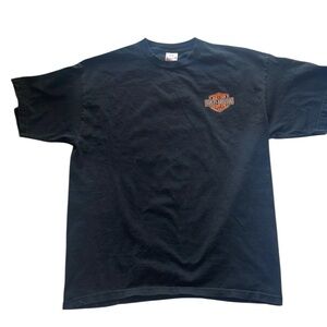 Harley-Davidson Black and Orange Short Sleeve Tee